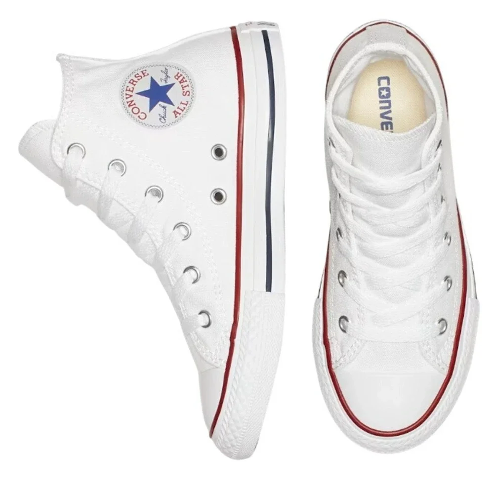 Converse Chuck Taylor All Star High Top Sneakers White Canvas‎ M 2.5 W 4.5